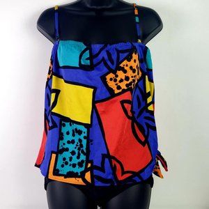 Gottex Multicolor Abstract Swim Top